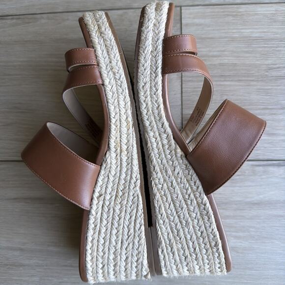 Michael Kors Sidney Espadrille Wedge Sandal Tan Brown - Size US 8.5 - Picture 4 of 7